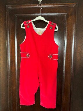 Beaufort Bonnet Red Corduroy Longall / Coverall - 12-18M